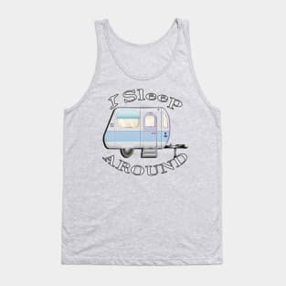 Funny Camping Quote: I Sleep Around, Summer Camp Fun RV Camper Tank Top